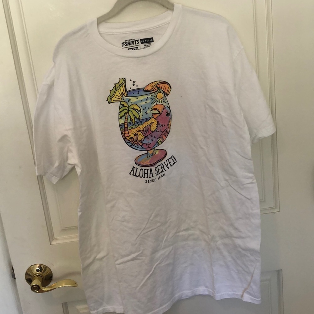 Tropical VANS white t shirt